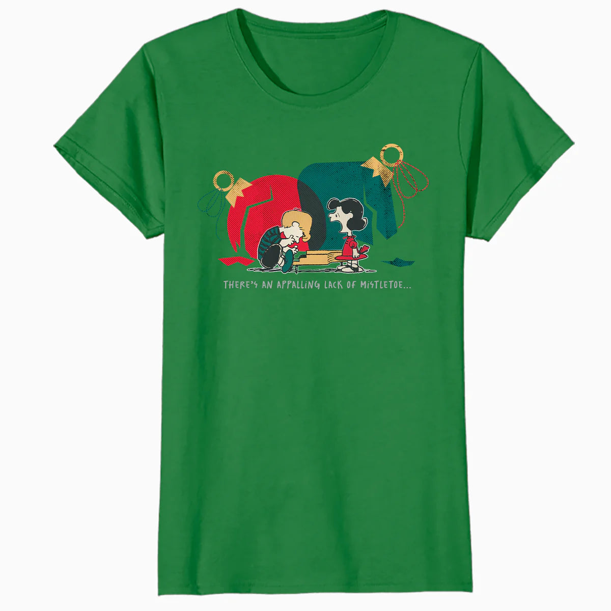 Peanuts Xmas Sally Schroeder Mistletoe Kiss Piano Christmas Official Women's T-Shirt