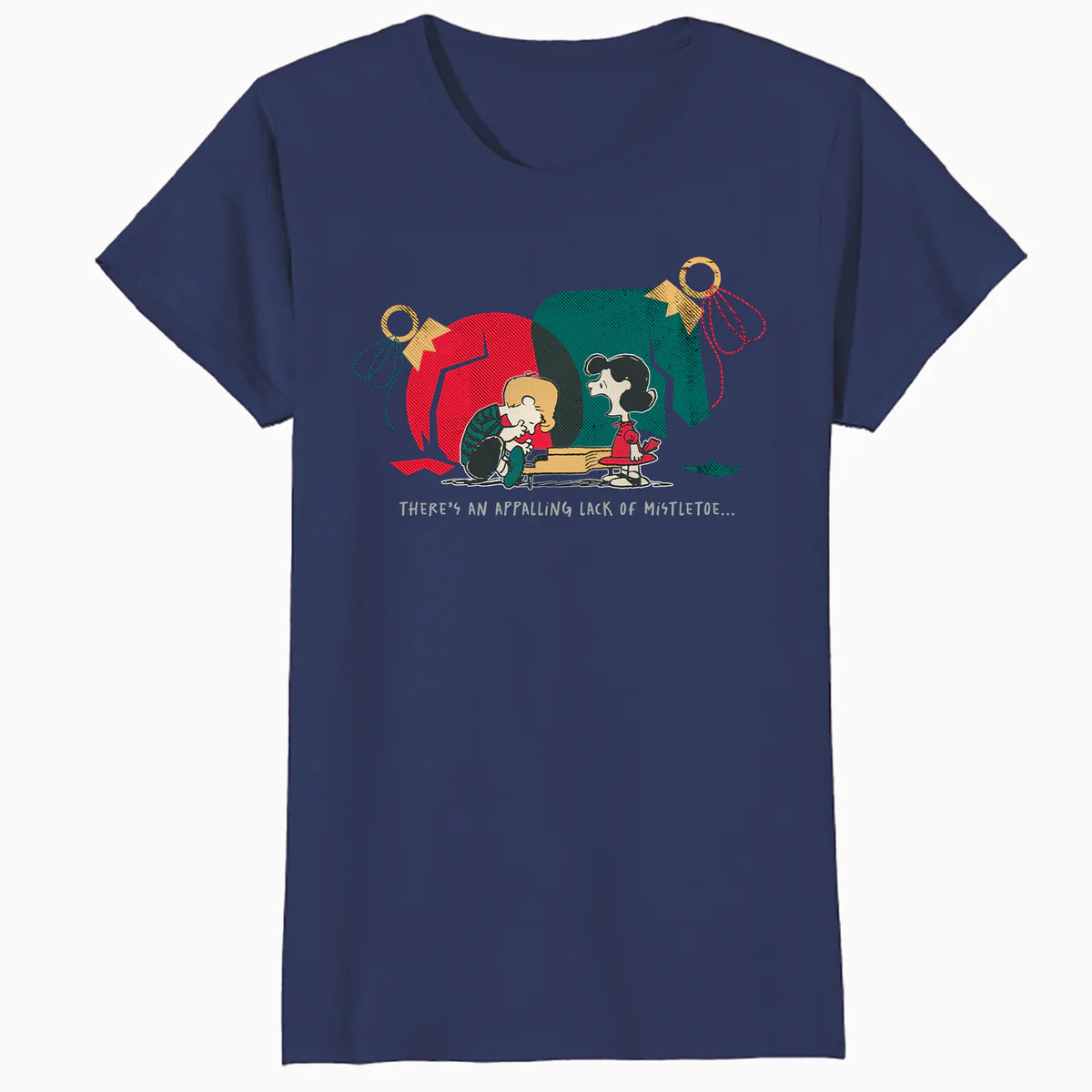 Peanuts Xmas Sally Schroeder Mistletoe Kiss Piano Christmas Official Women's T-Shirt