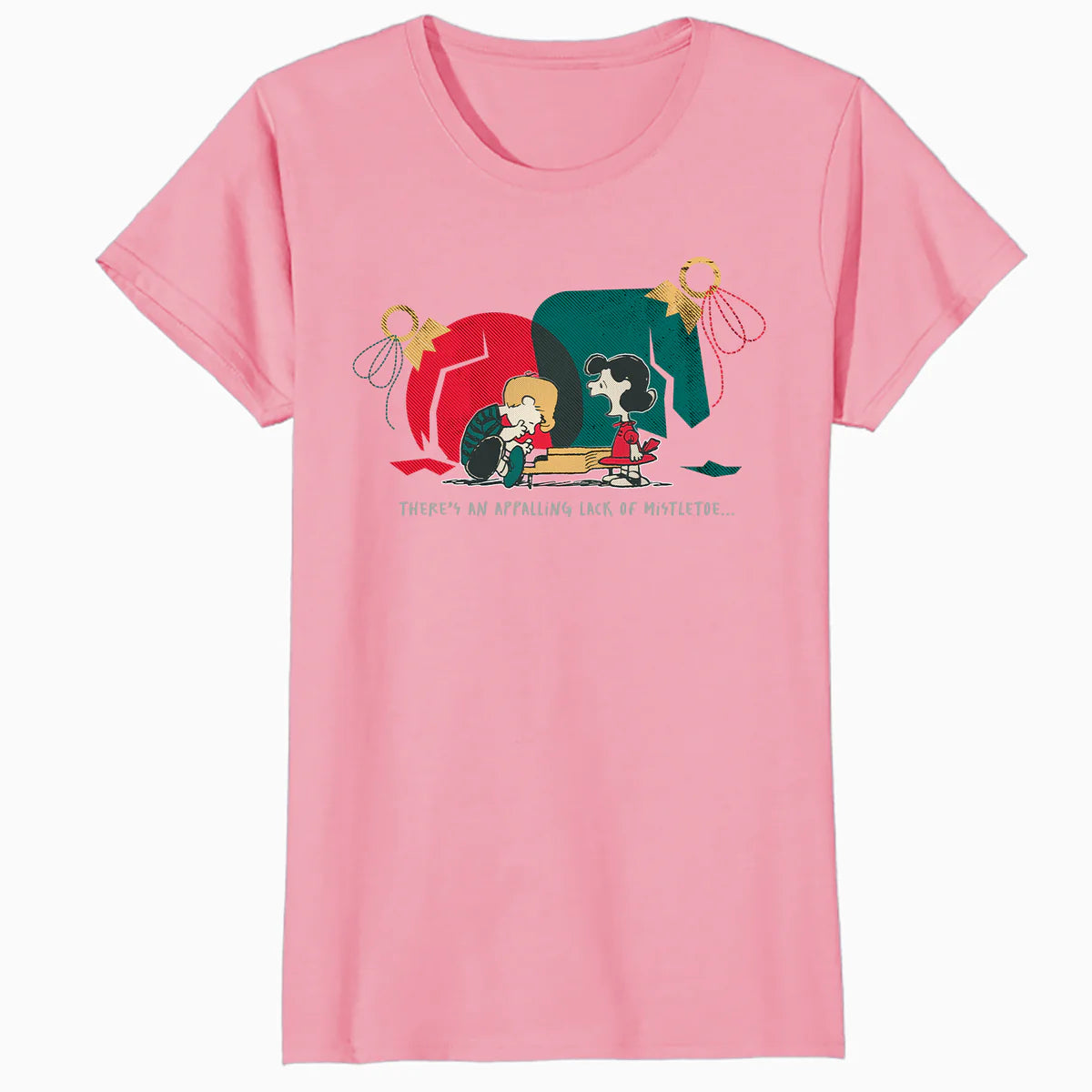 Peanuts Xmas Sally Schroeder Mistletoe Kiss Piano Christmas Official Women's T-Shirt