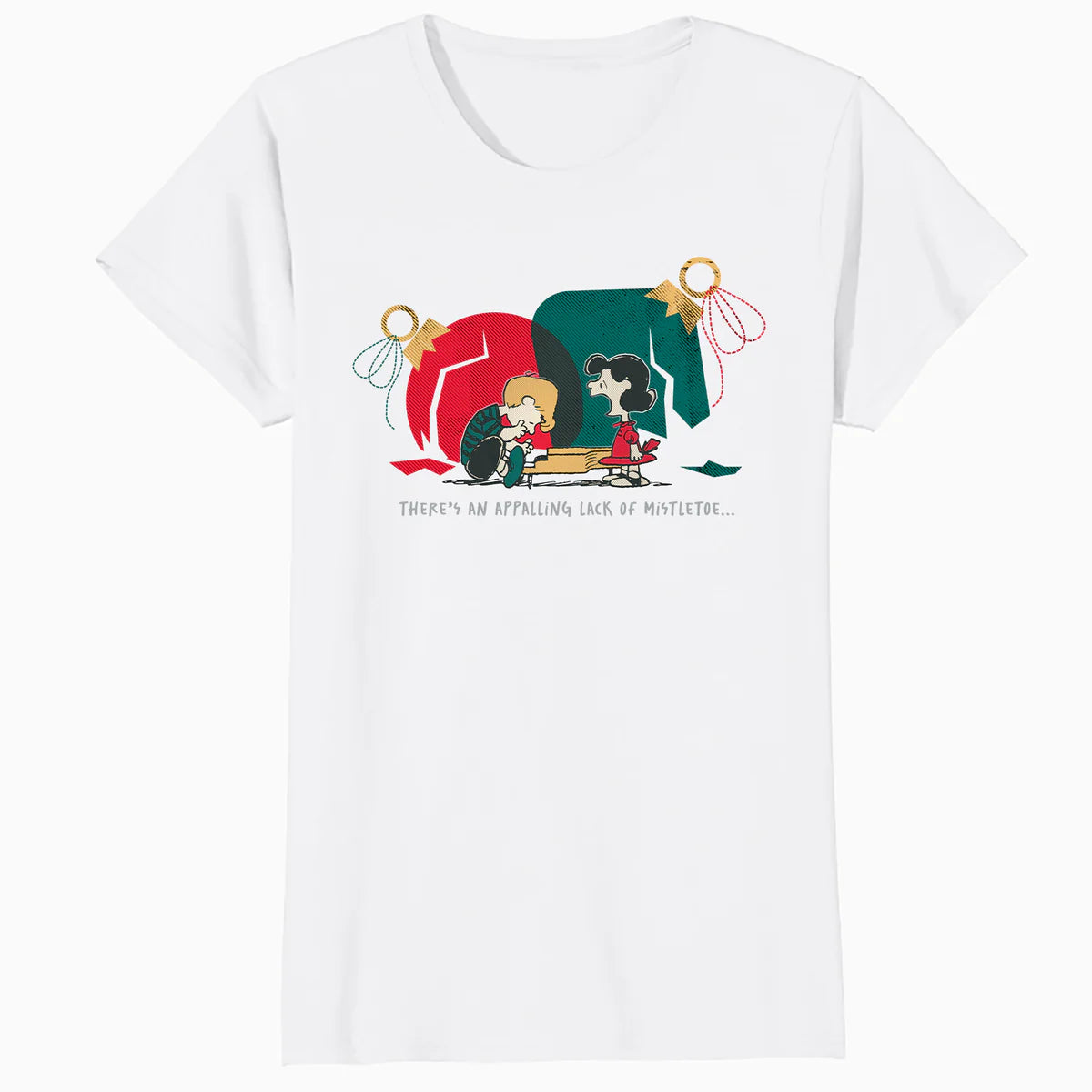 Peanuts Xmas Sally Schroeder Mistletoe Kiss Piano Christmas Official Women's T-Shirt