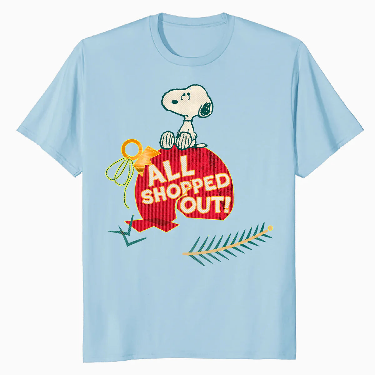 Peanuts Xmas Snoopy All Shopped Out Christmas Party Holiday Official Men's T-Shirt