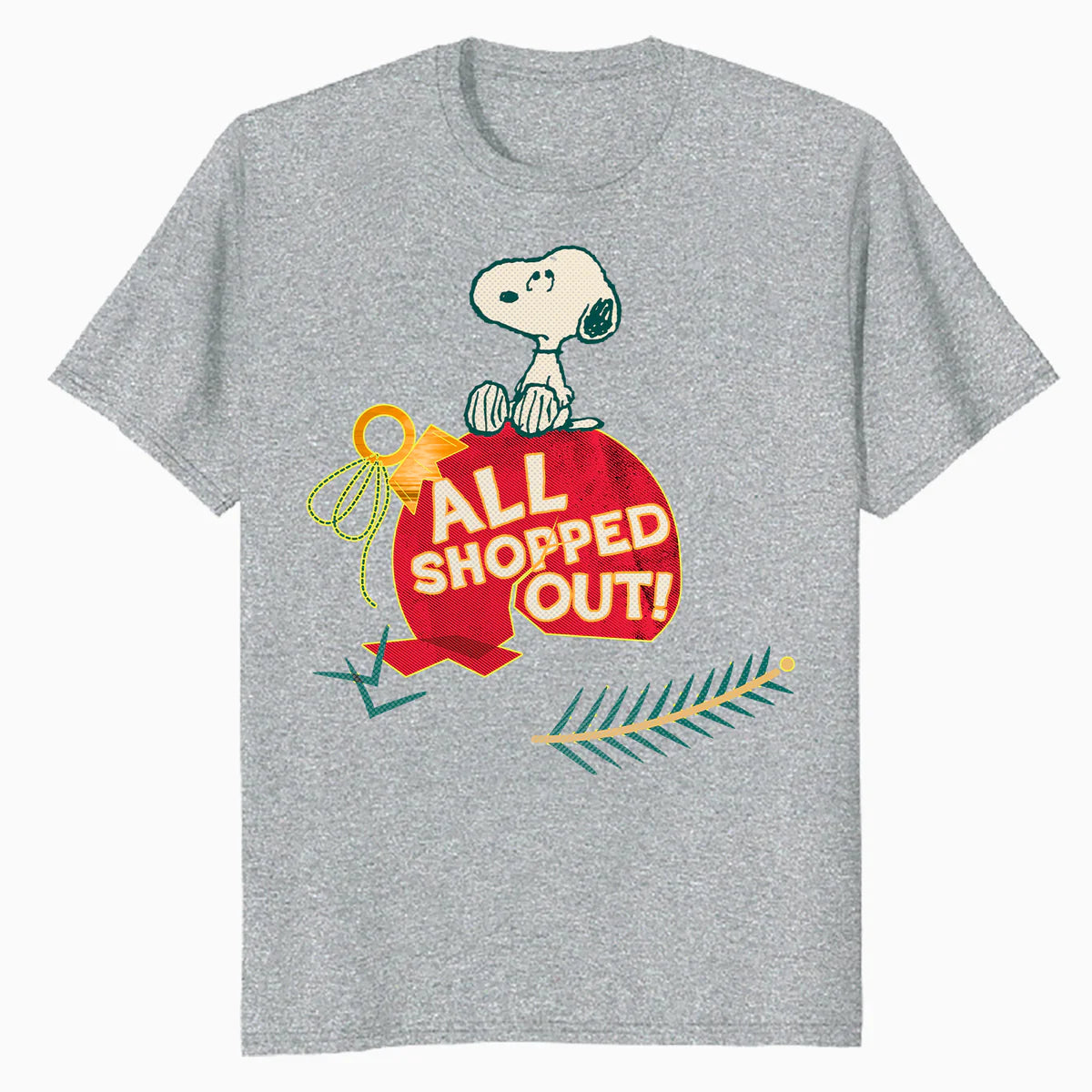 Peanuts Xmas Snoopy All Shopped Out Christmas Party Holiday Official Men's T-Shirt