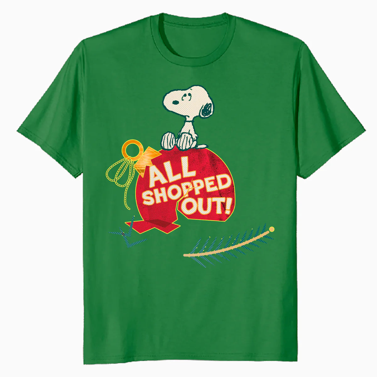 Peanuts Xmas Snoopy All Shopped Out Christmas Party Holiday Official Men's T-Shirt