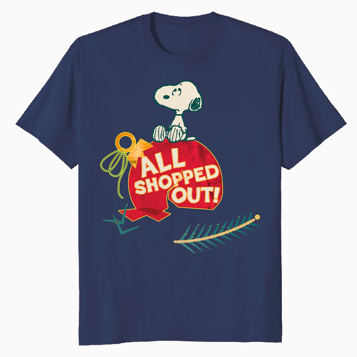 Peanuts Xmas Snoopy All Shopped Out Christmas Party Holiday Official Men's T-Shirt