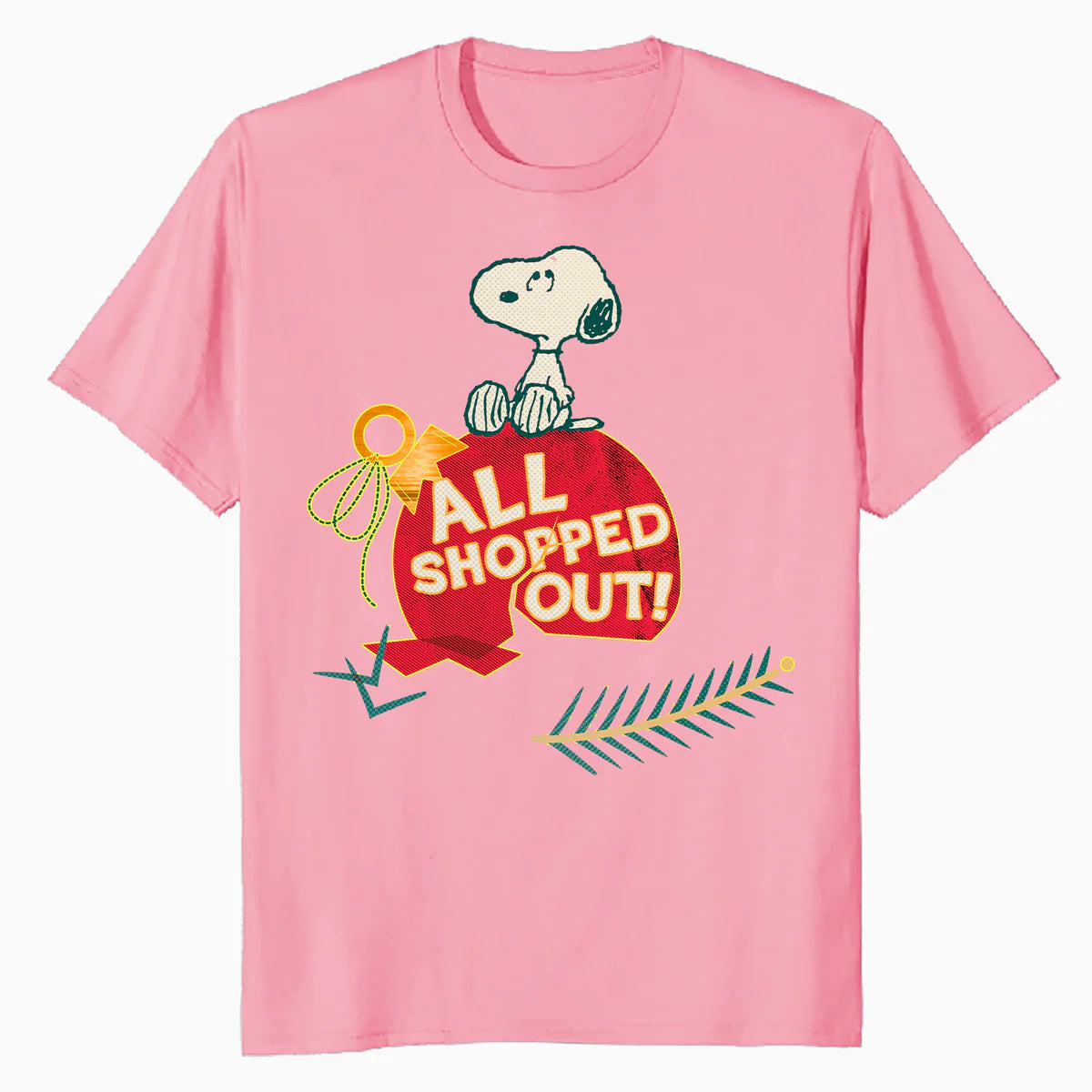 Peanuts Xmas Snoopy All Shopped Out Christmas Party Holiday Official Men's T-Shirt