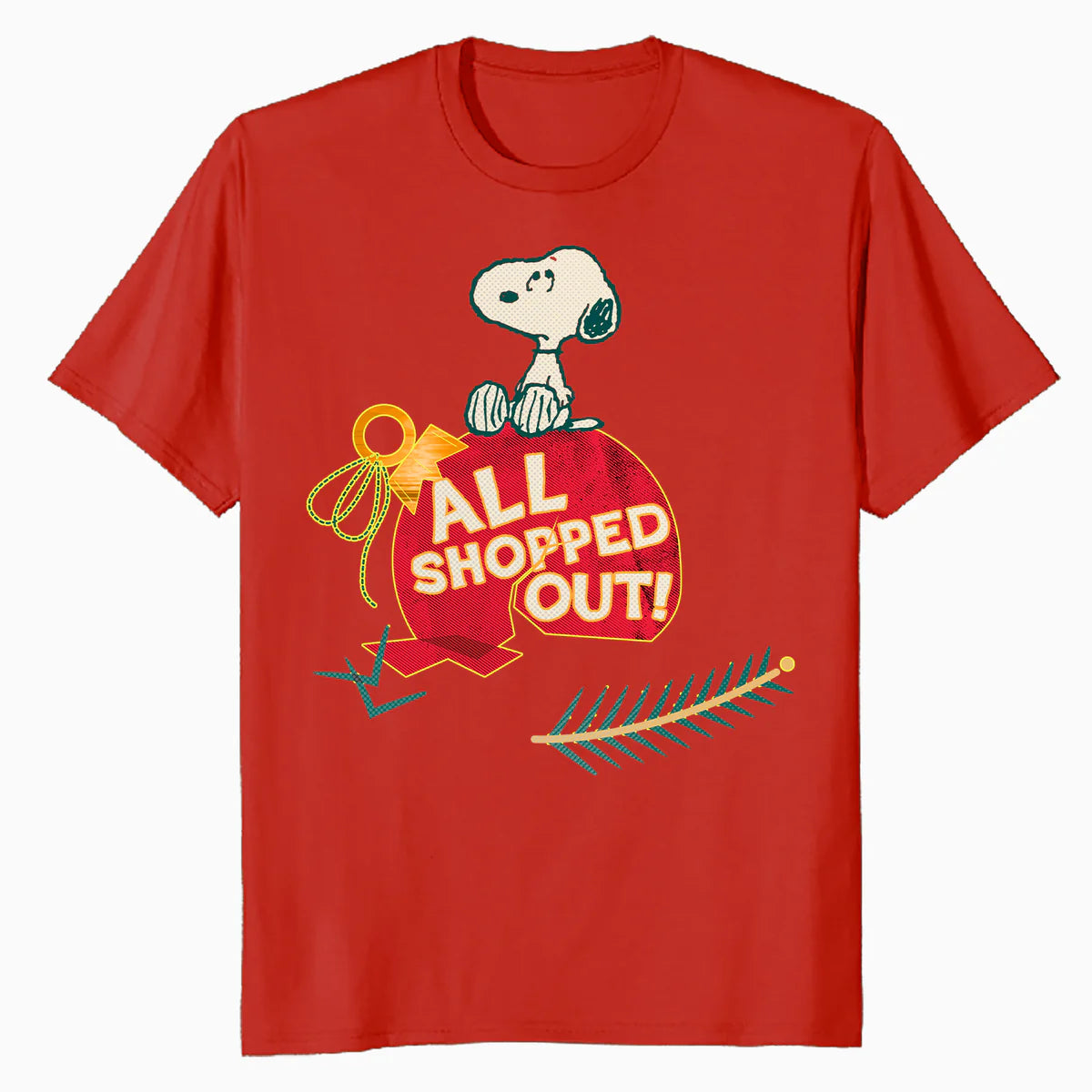 Peanuts Xmas Snoopy All Shopped Out Christmas Party Holiday Official Men's T-Shirt