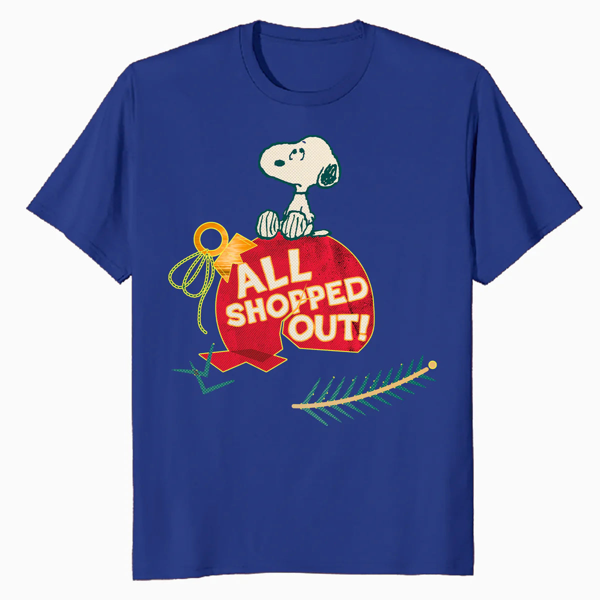 Peanuts Xmas Snoopy All Shopped Out Christmas Party Holiday Official Men's T-Shirt