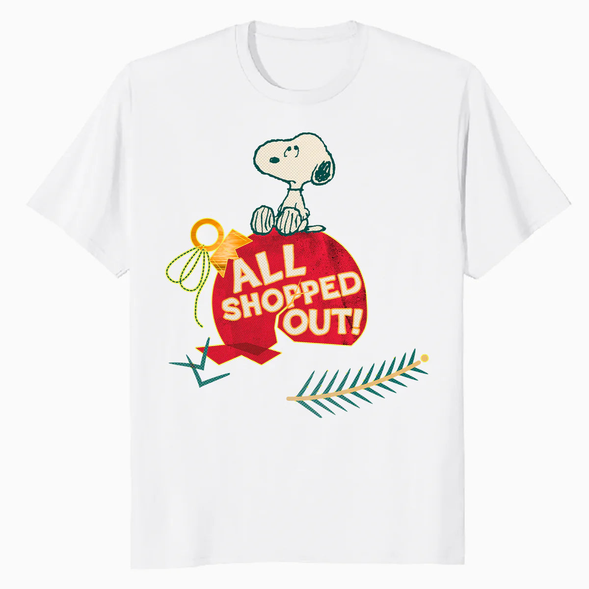 Peanuts Xmas Snoopy All Shopped Out Christmas Party Holiday Official Men's T-Shirt