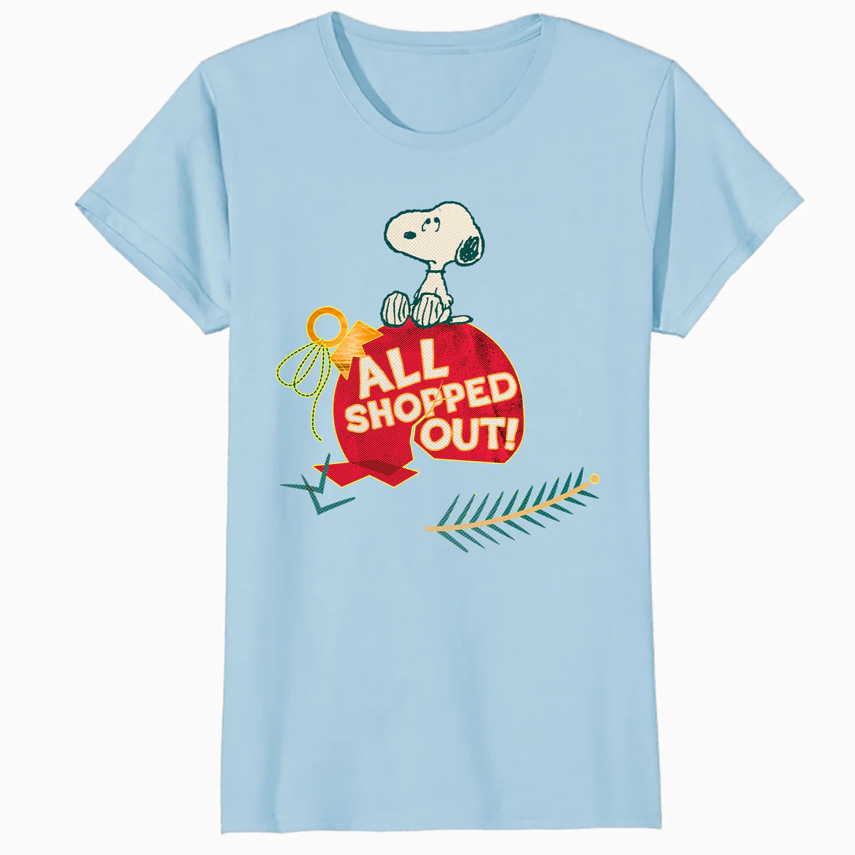 Peanuts Xmas Snoopy All Shopped Out Christmas Party Holiday Official Women's T-Shirt