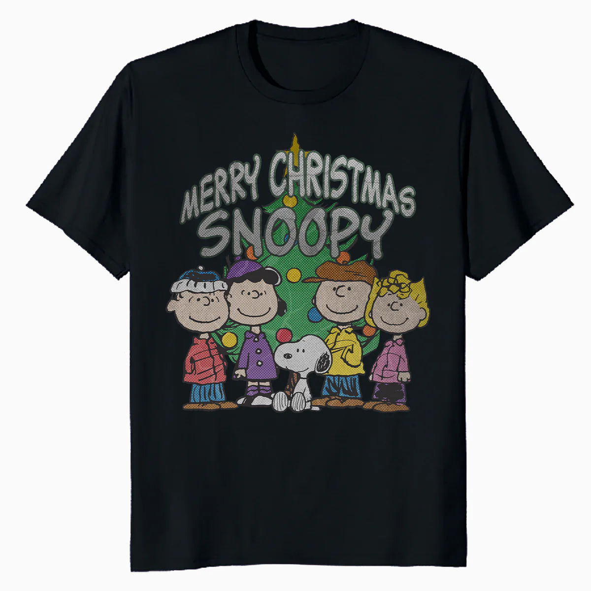 Peanuts Xmas Snoopy Charlie Brown Christmas Vintage 80s 90s Official Men's T-Shirt