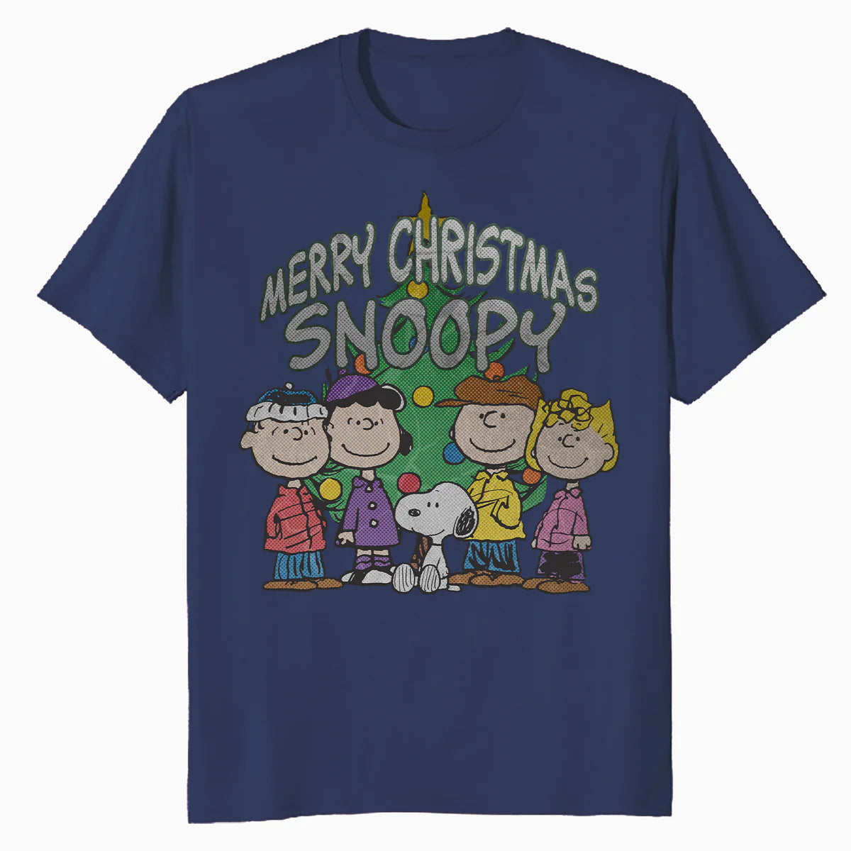 Peanuts Xmas Snoopy Charlie Brown Christmas Vintage 80s 90s Official Men's T-Shirt