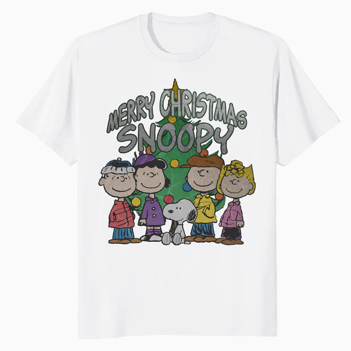 Peanuts Xmas Snoopy Charlie Brown Christmas Vintage 80s 90s Official Men's T-Shirt