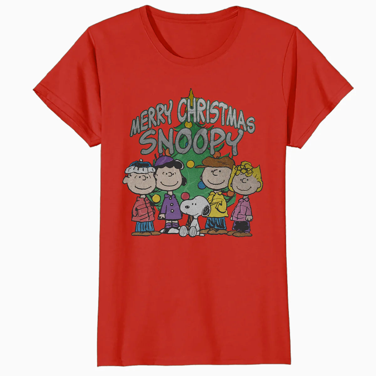 Peanuts Xmas Snoopy Charlie Brown Christmas Vintage 80s 90s Official Women's SKINNY FIT T-Shirt