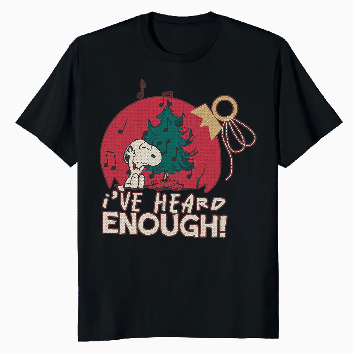 Peanuts Xmas Snoopy Grumpy Enough Music Christmas Party Lol Official Men's T-Shirt