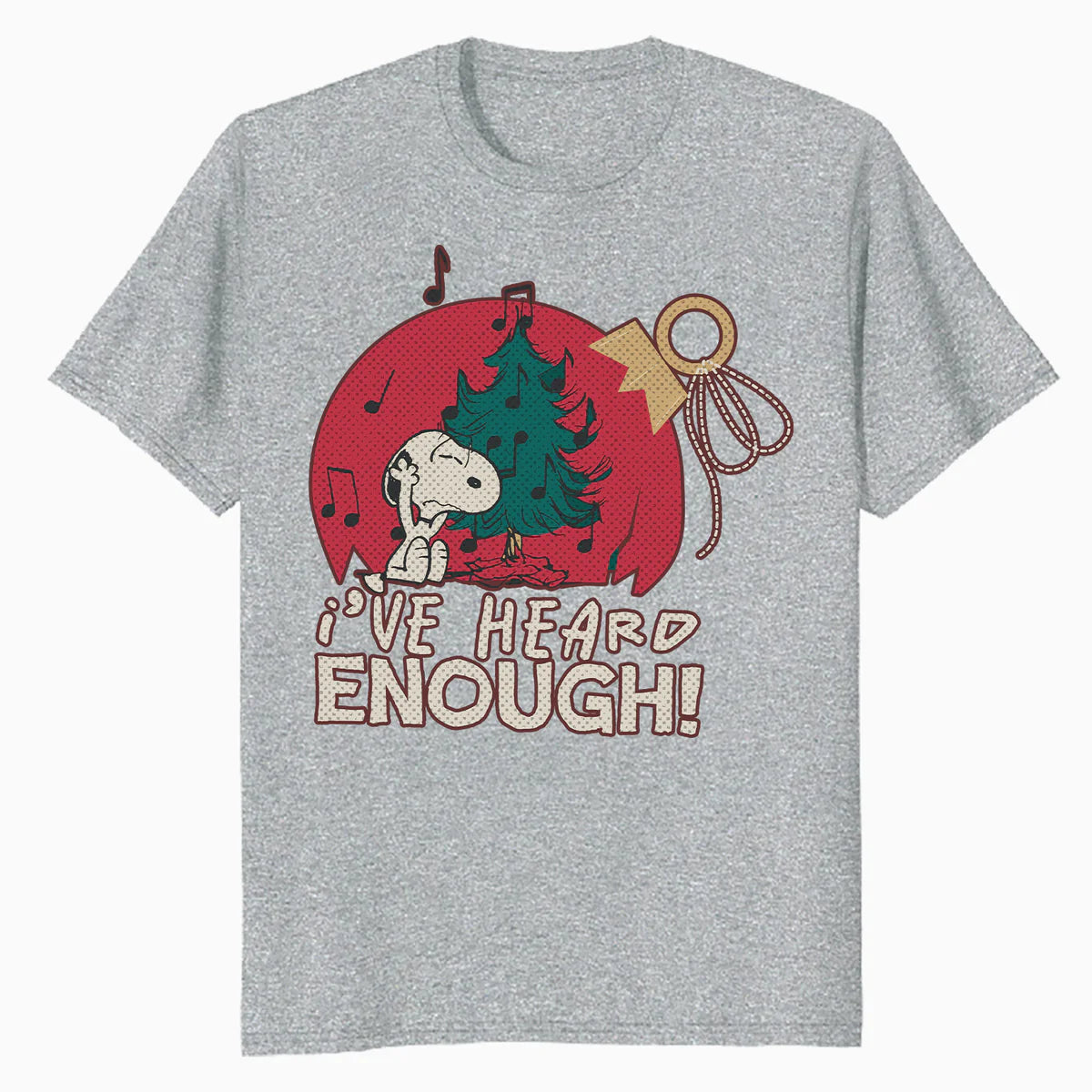 Peanuts Xmas Snoopy Grumpy Enough Music Christmas Party Lol Official Men's T-Shirt