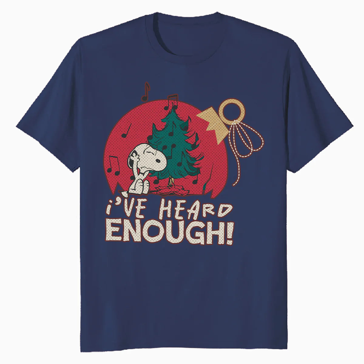 Peanuts Xmas Snoopy Grumpy Enough Music Christmas Party Lol Official Men's T-Shirt