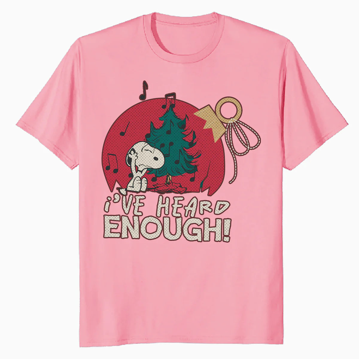 Peanuts Xmas Snoopy Grumpy Enough Music Christmas Party Lol Official Men's T-Shirt