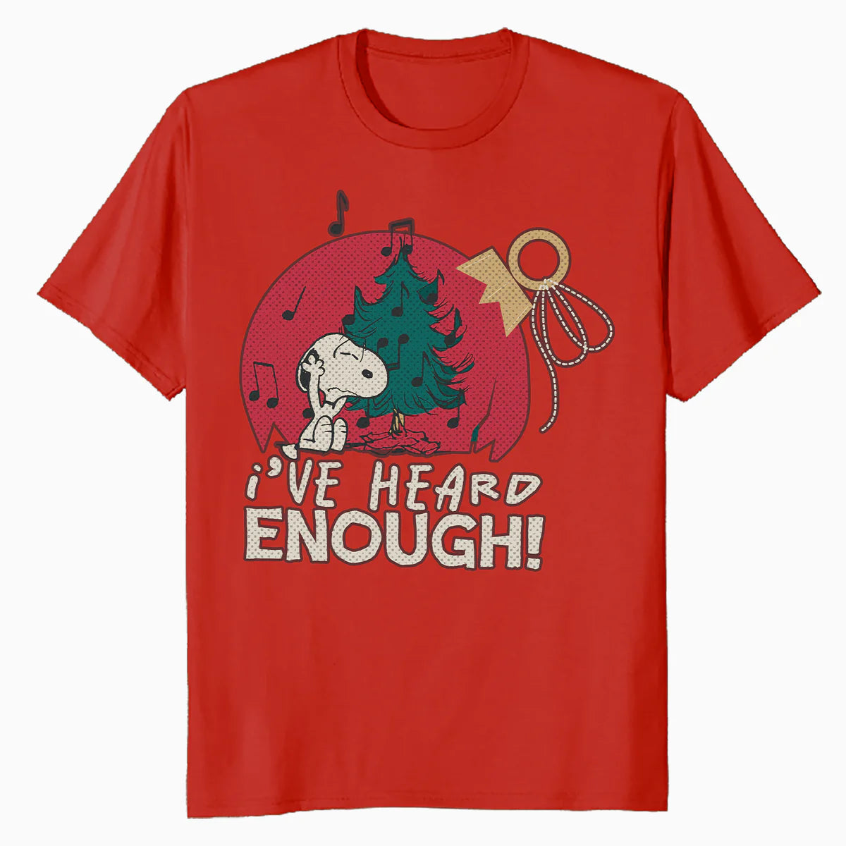 Peanuts Xmas Snoopy Grumpy Enough Music Christmas Party Lol Official Men's T-Shirt