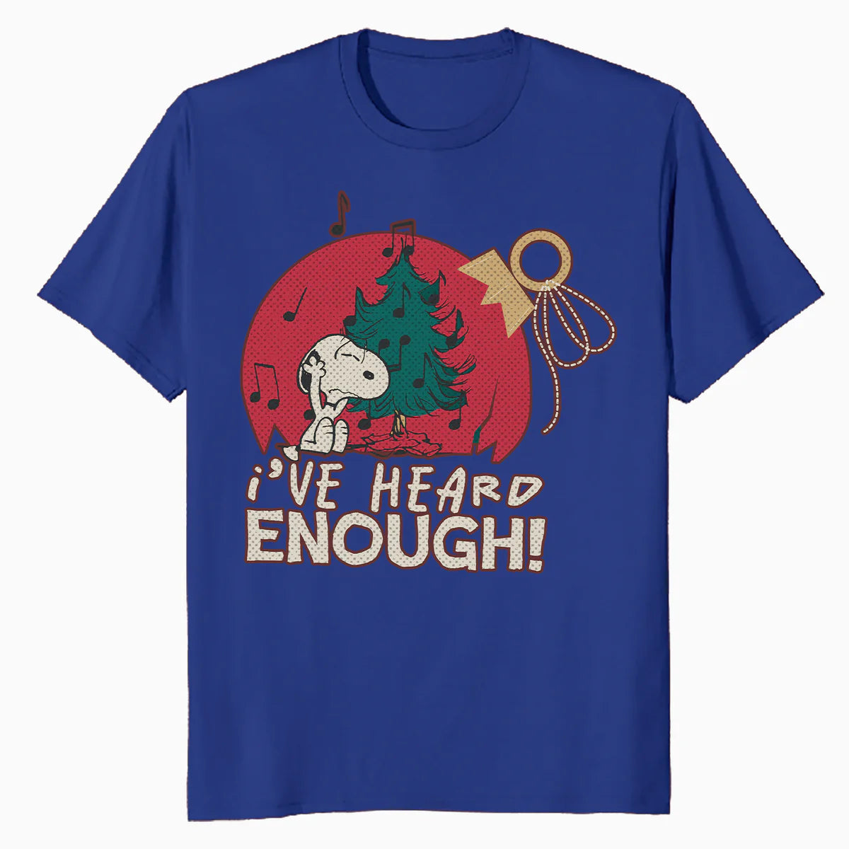 Peanuts Xmas Snoopy Grumpy Enough Music Christmas Party Lol Official Men's T-Shirt