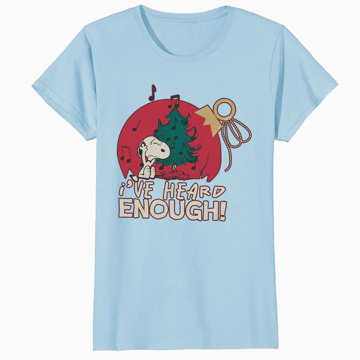 Peanuts Xmas Snoopy Grumpy Enough Music Christmas Party Lol Official Women's SKINNY FIT T-Shirt