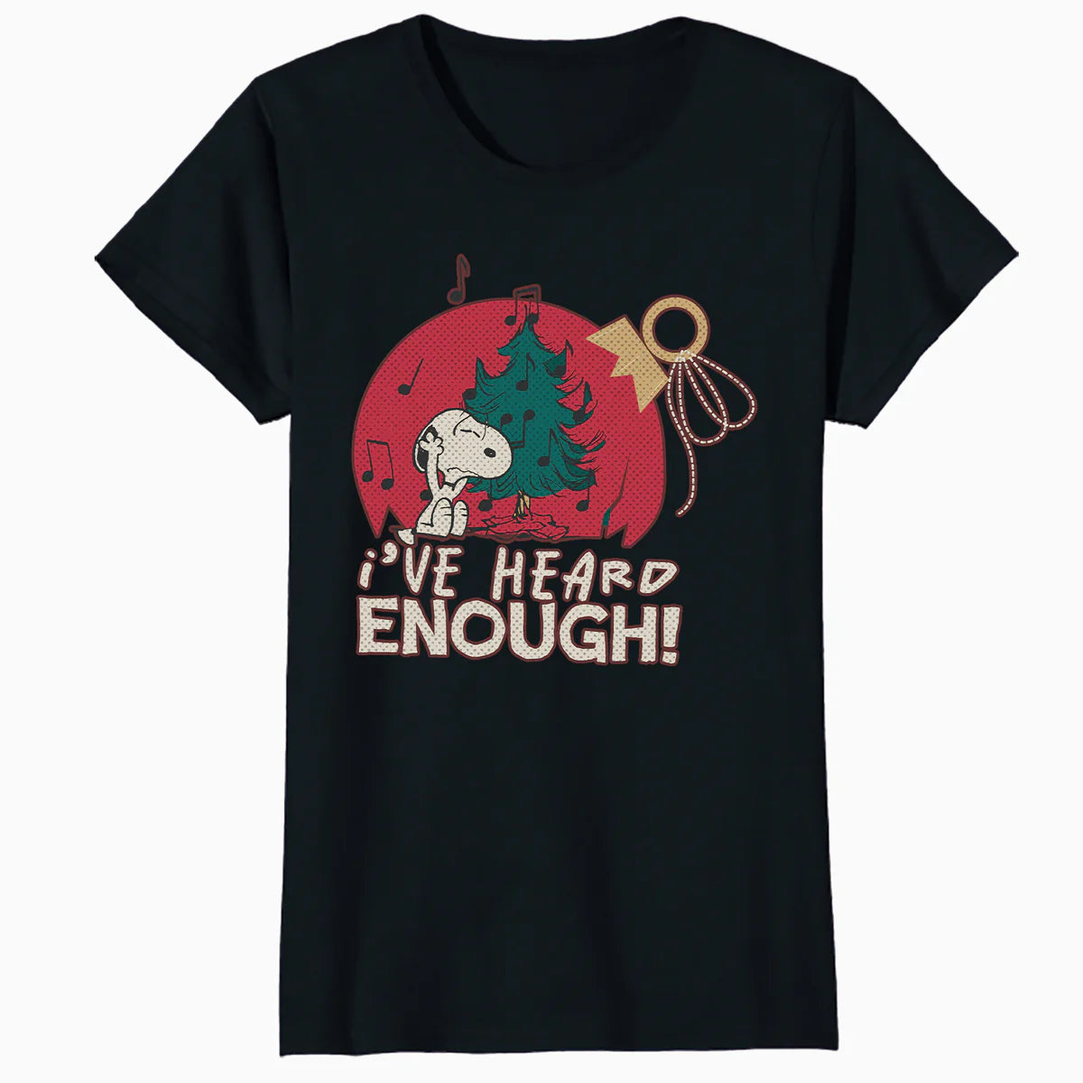 Peanuts Xmas Snoopy Grumpy Enough Music Christmas Party Lol Official Women's SKINNY FIT T-Shirt