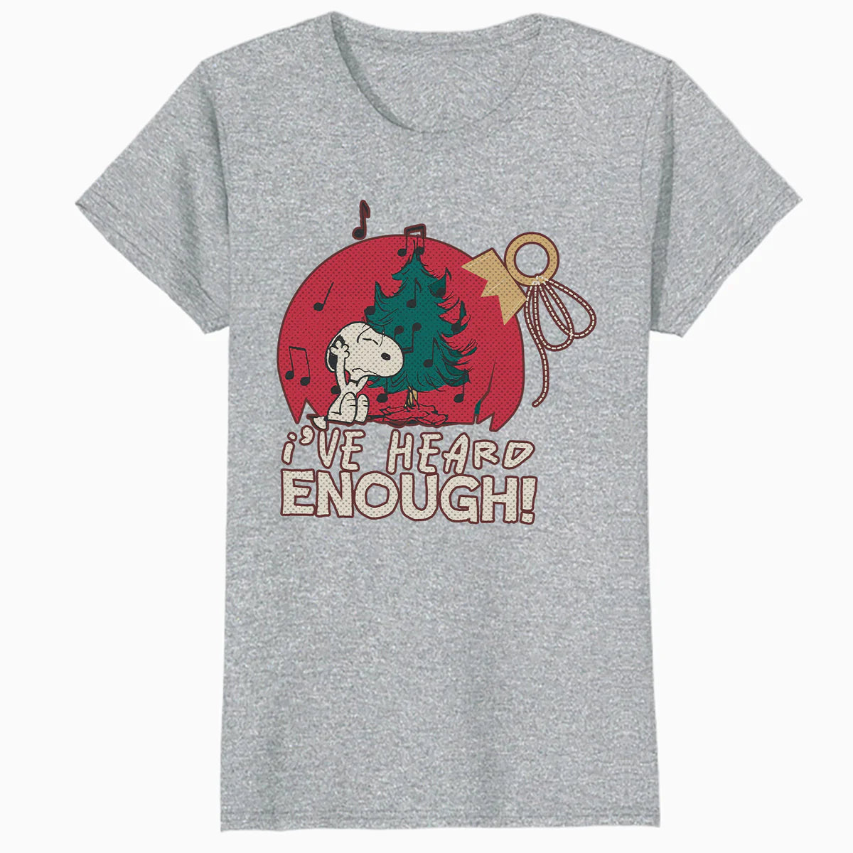 Peanuts Xmas Snoopy Grumpy Enough Music Christmas Party Lol Official Women's SKINNY FIT T-Shirt