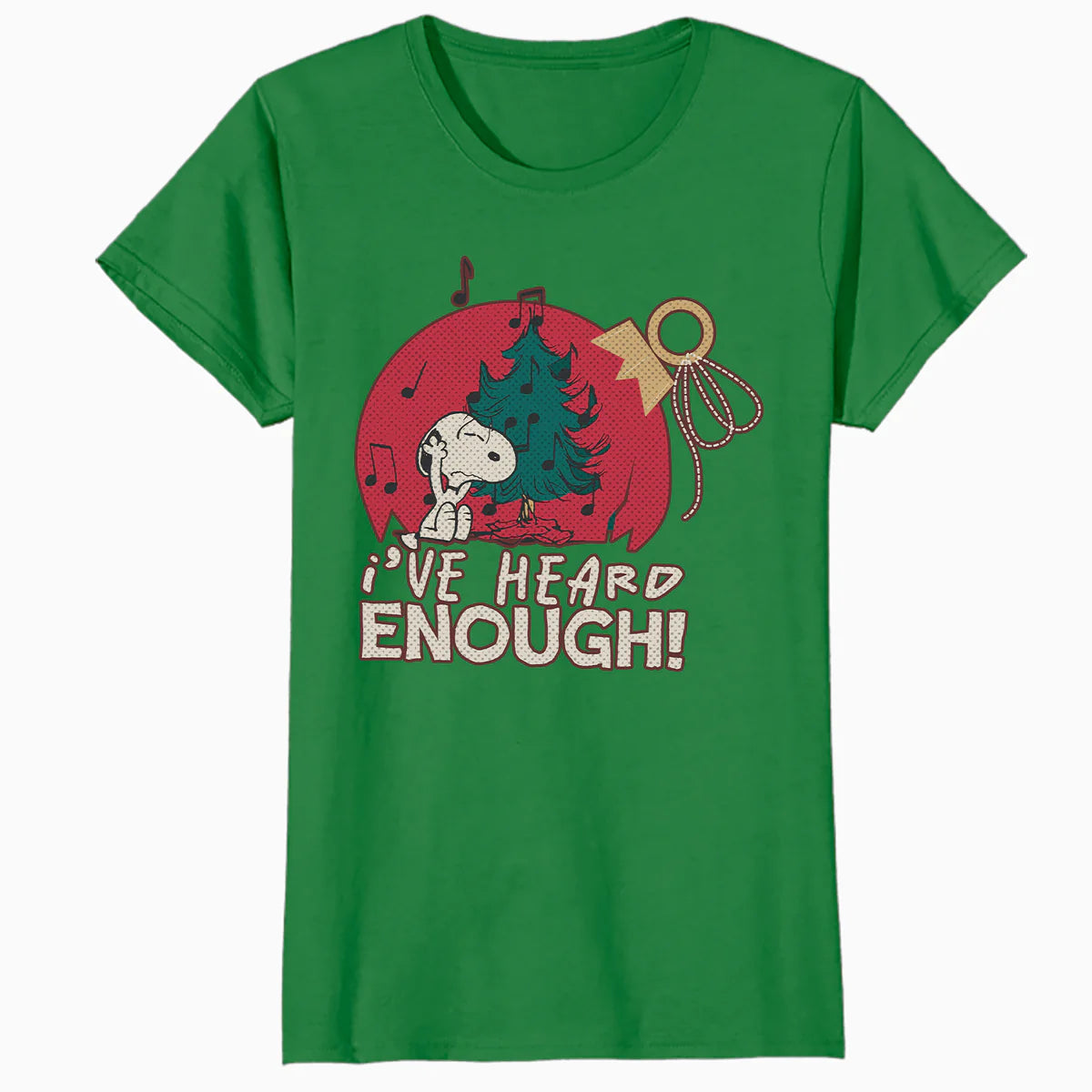 Peanuts Xmas Snoopy Grumpy Enough Music Christmas Party Lol Official Women's SKINNY FIT T-Shirt