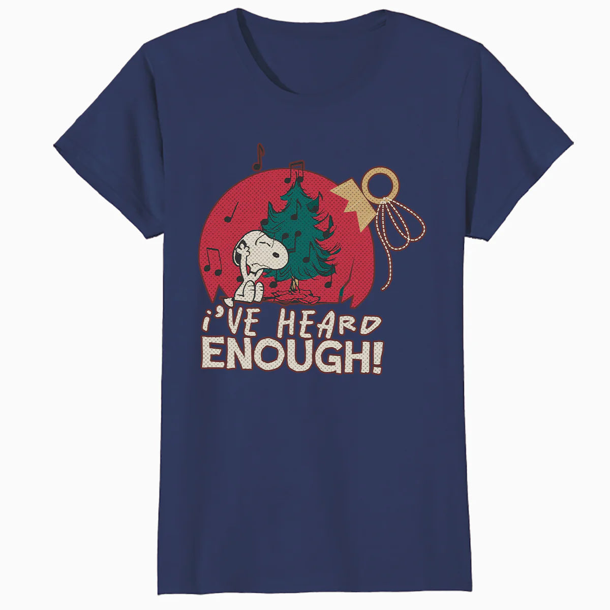 Peanuts Xmas Snoopy Grumpy Enough Music Christmas Party Lol Official Women's SKINNY FIT T-Shirt