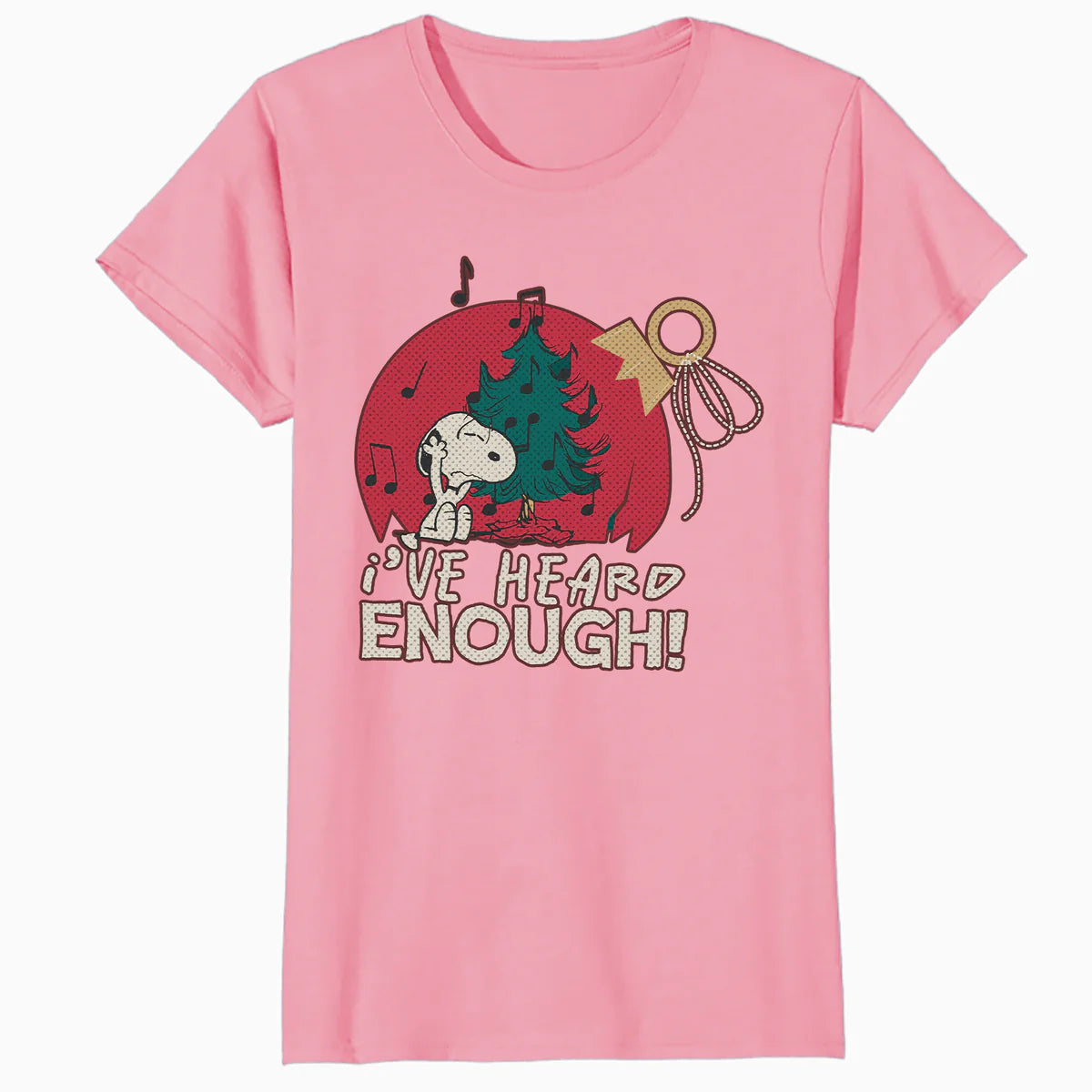 Peanuts Xmas Snoopy Grumpy Enough Music Christmas Party Lol Official Women's SKINNY FIT T-Shirt