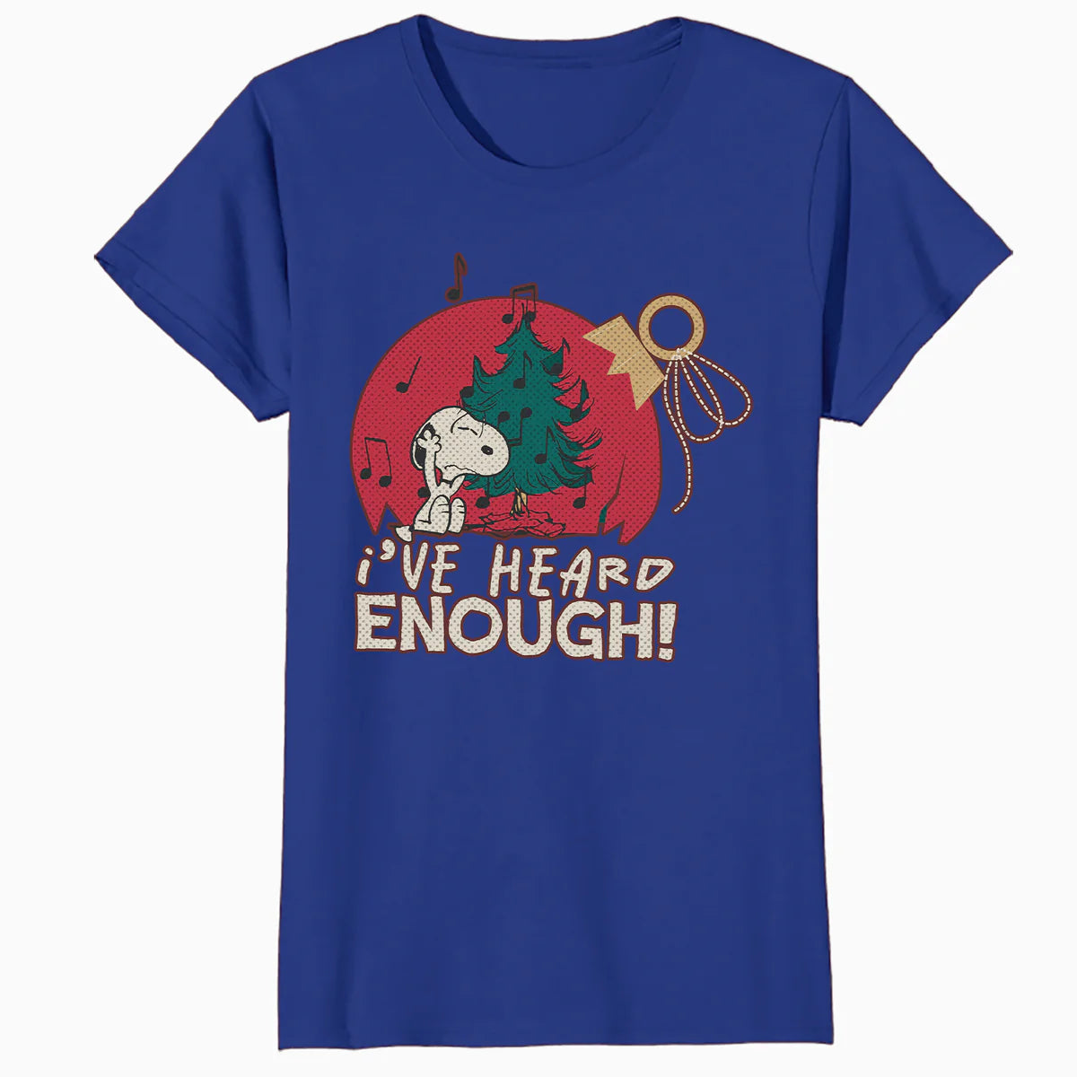 Peanuts Xmas Snoopy Grumpy Enough Music Christmas Party Lol Official Women's SKINNY FIT T-Shirt