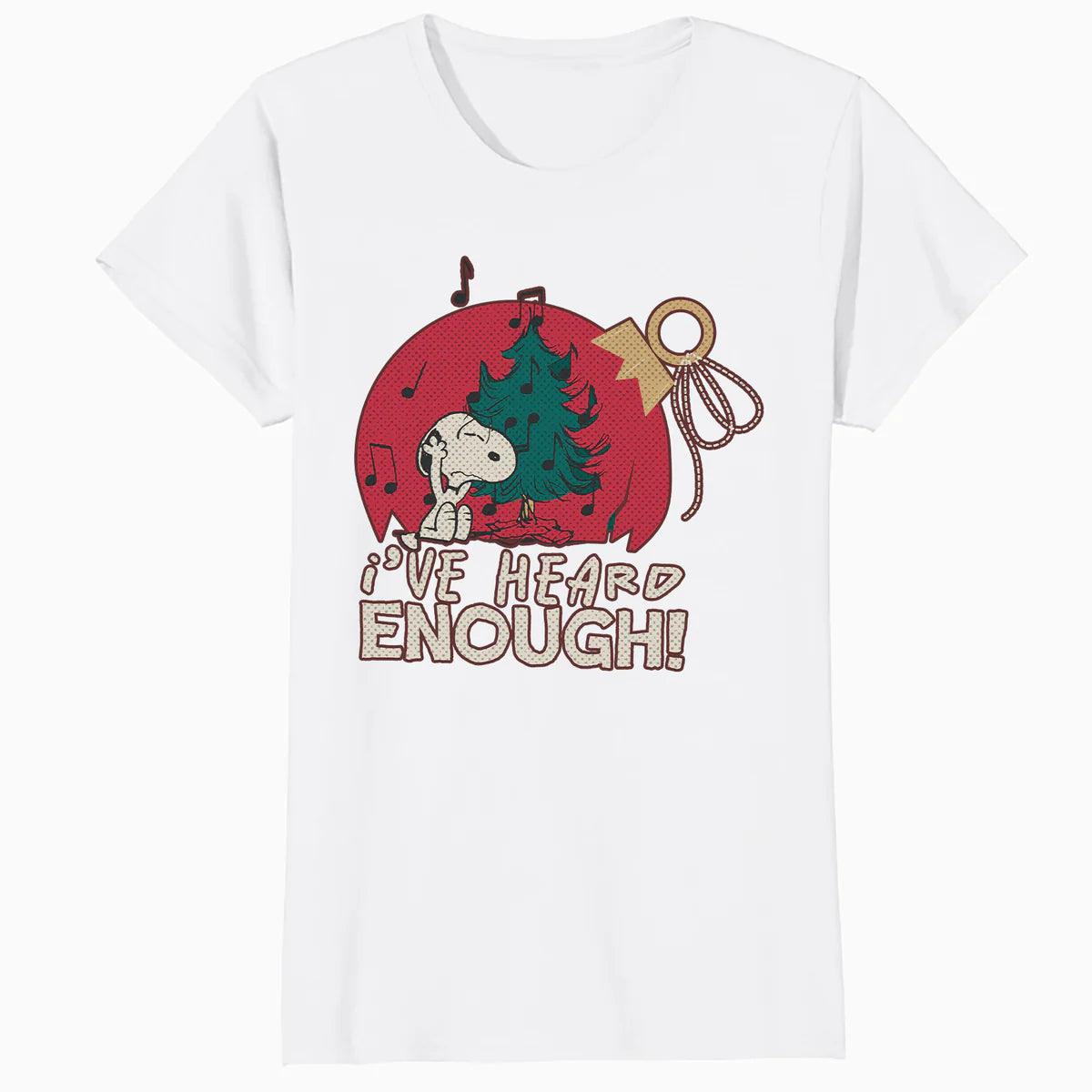 Peanuts Xmas Snoopy Grumpy Enough Music Christmas Party Lol Official Women's SKINNY FIT T-Shirt