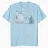 Peanuts Xmas Snoopy House Snow Woodstock Skiing Vintage 90s Official Men's T-Shirt