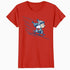 Peanuts Xmas Snoopy Linus Holiday Sleigh Ride Retro 80s 90s Official Women's SKINNY FIT T-Shirt