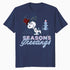 Peanuts Xmas Snoopy Seasons Greetings Sparkle Tree Retro 90s Official Men's T-Shirt