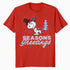 Peanuts Xmas Snoopy Seasons Greetings Sparkle Tree Retro 90s Official Men's T-Shirt