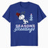 Peanuts Xmas Snoopy Seasons Greetings Sparkle Tree Retro 90s Official Men's T-Shirt