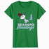 Peanuts Xmas Snoopy Seasons Greetings Sparkle Tree Retro 90s Official Women's SKINNY FIT T-Shirt