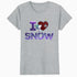 Peanuts Xmas Snoopy Woodstock I Love Snow Classic Holiday Official Women's SKINNY FIT T-Shirt