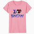 Peanuts Xmas Snoopy Woodstock I Love Snow Classic Holiday Official Women's SKINNY FIT T-Shirt