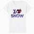Peanuts Xmas Snoopy Woodstock I Love Snow Classic Holiday Official Women's SKINNY FIT T-Shirt
