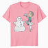 Peanuts Xmas Snoopy Woodstock Linus Snowman Vintage 80s 90s Official Men's T-Shirt