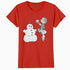Peanuts Xmas Snoopy Woodstock Linus Snowman Vintage 80s 90s Official Women's SKINNY FIT T-Shirt