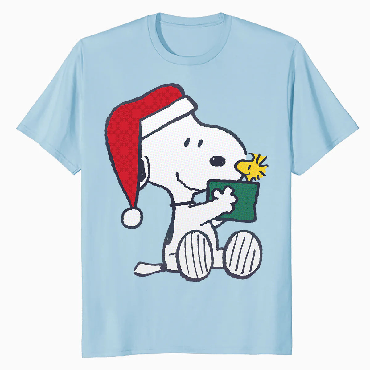 Peanuts Xmas Snoopy Woodstock Present Retro Vintage 80s 90s Official Men's T-Shirt
