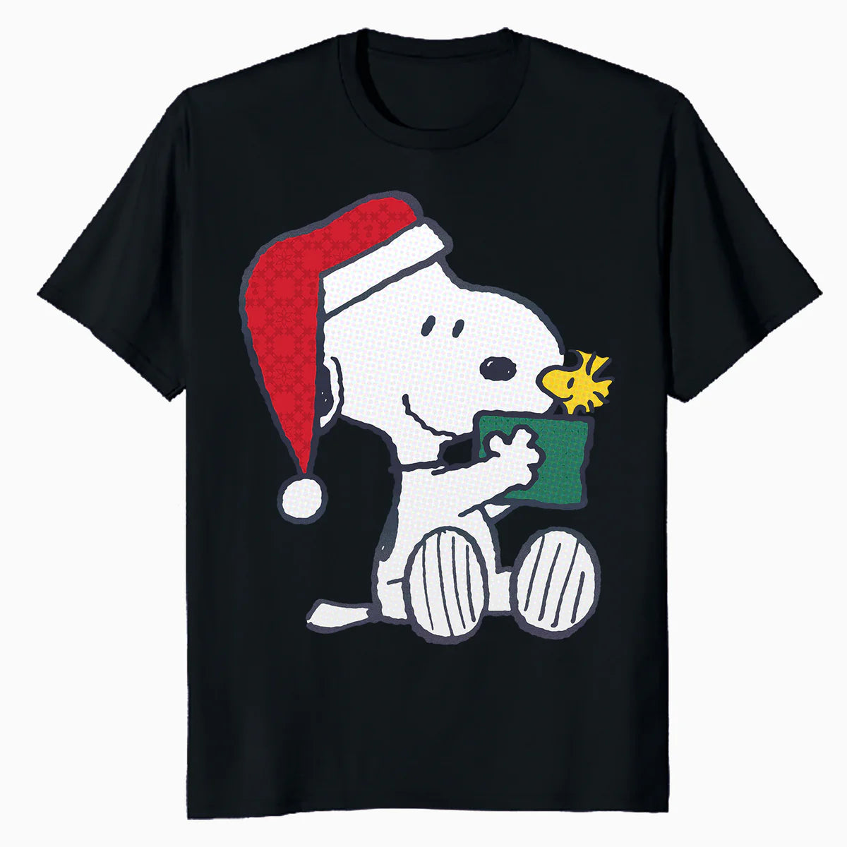 Peanuts Xmas Snoopy Woodstock Present Retro Vintage 80s 90s Official Men's T-Shirt