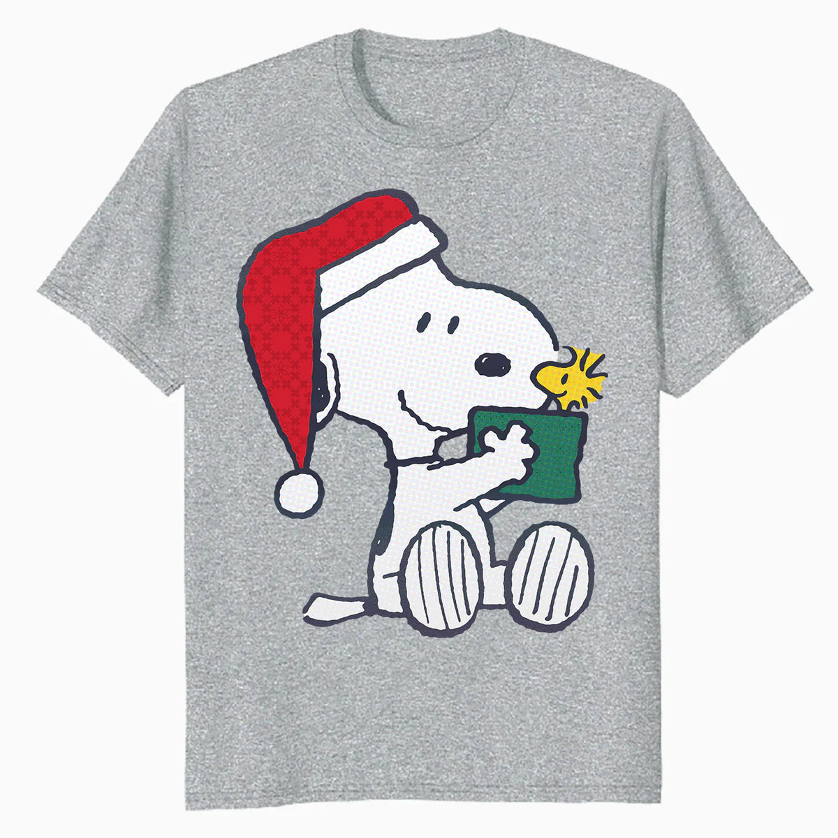 Peanuts Xmas Snoopy Woodstock Present Retro Vintage 80s 90s Official Men's T-Shirt