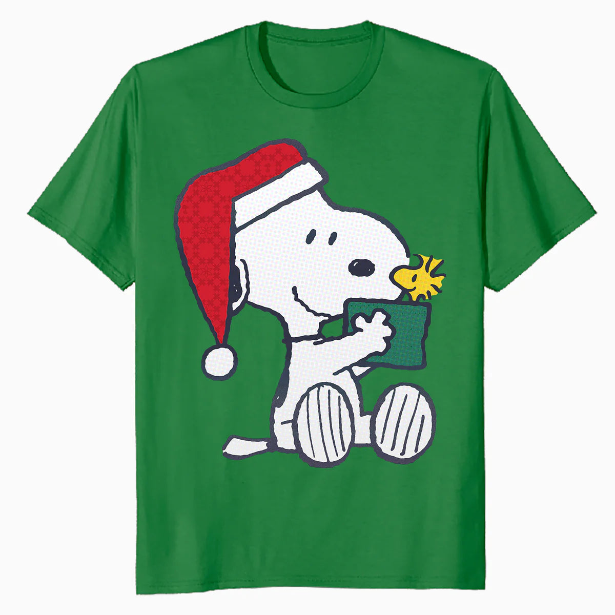 Peanuts Xmas Snoopy Woodstock Present Retro Vintage 80s 90s Official Men's T-Shirt