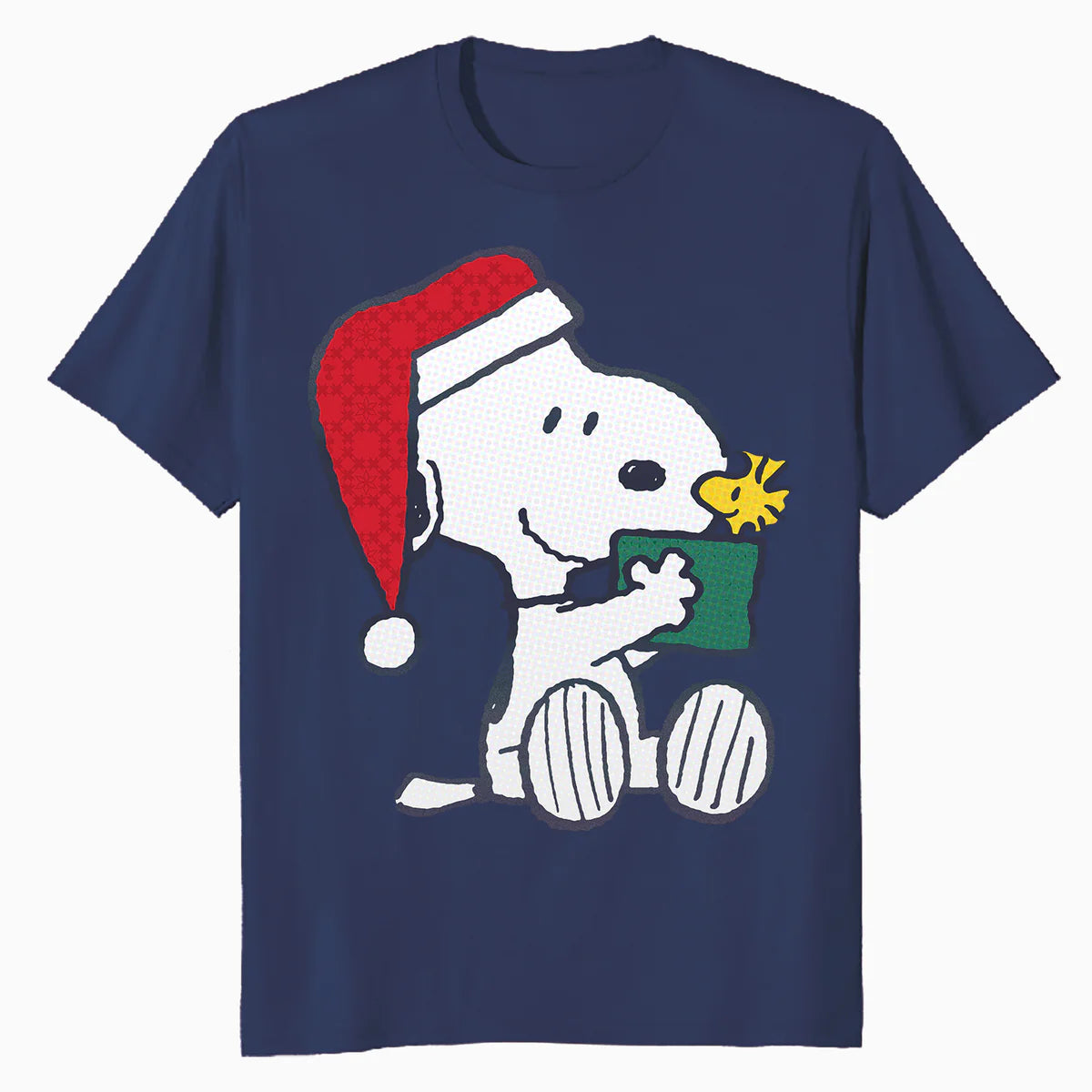 Peanuts Xmas Snoopy Woodstock Present Retro Vintage 80s 90s Official Men's T-Shirt