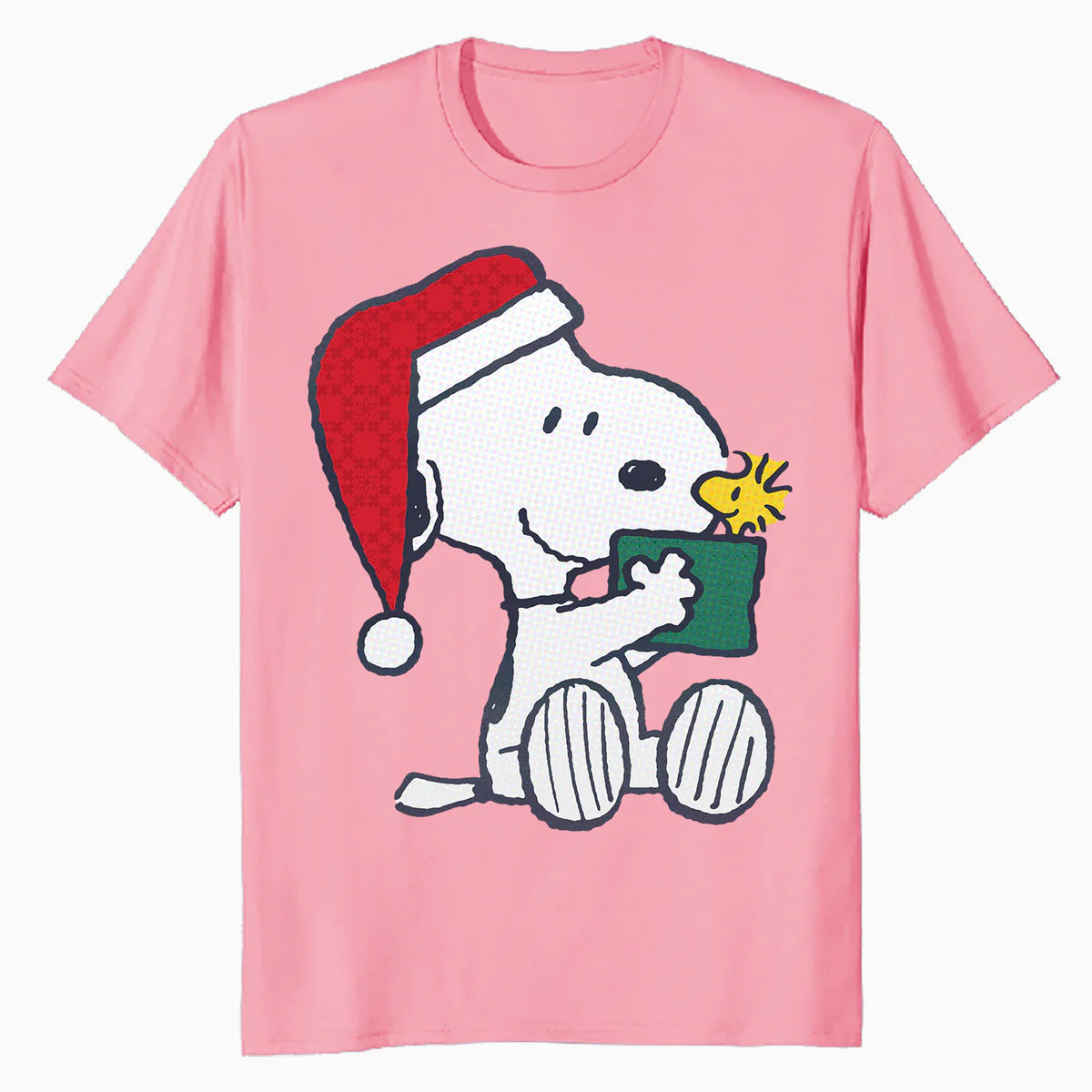 Peanuts Xmas Snoopy Woodstock Present Retro Vintage 80s 90s Official Men's T-Shirt