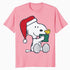 Peanuts Xmas Snoopy Woodstock Present Retro Vintage 80s 90s Official Men's T-Shirt