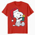 Peanuts Xmas Snoopy Woodstock Present Retro Vintage 80s 90s Official Men's T-Shirt